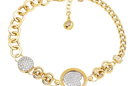 Heart-shaped 14K Gold Bracelet