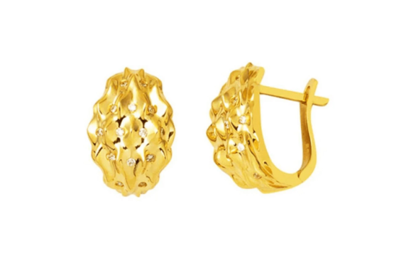14 Carat Gold Sparkle Earrings